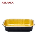 1050ml Disposable Food Use Aluminium Foil Takeaway Food Container With Lid Airline Food Trays