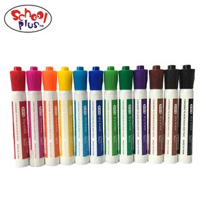 12 colors chisel tip low odor custom dry erase markers