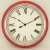 Import 12 inch popular classic quartz analog thermometer plastic wall clock from China