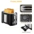 Import 1250W Home Use Automatic pop-up bread toaster 4 Slice Long Slot Electrical Toaster from China