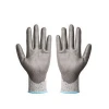 13G grey HPPE liner cut 5 PU coated industrial safety hand gloves