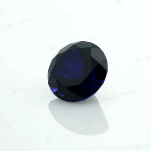 1.75mm 2mm 34# Sapphire Dark Blue Round Cut Synthetic Corundum Stone Price, Rough Lab Created Loose Gemstones