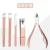 Import 18pcs Rose Gold Manicure Set Pedicure Knife Toe Nail Clipper Cuticle Dead Skin Remover Kit Stainless Steel Feet Care Tool Set from China
