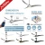 Import 1stshine LED Ceiling Fan Time Setting Decorative 110V/50Hz Orient Remote Control Ceiling Fan Light from China