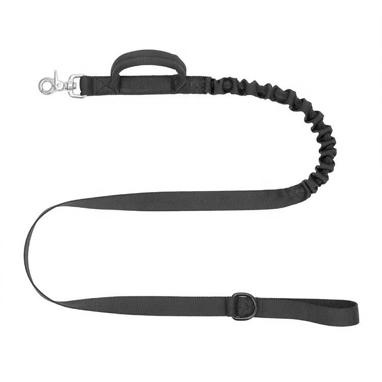 2 Padded Traffic Control Handles Elastic Tactical Bungee Dog Leash for Military Dog Training and walking