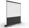 200x113cm Pull up Glass Beaded Black Portable Floor Rising Mobile  HD Projection Screen for | School | Cinema | Home screen