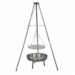 2016 new products outdoor brazier barbecue tripod hanging fire pit