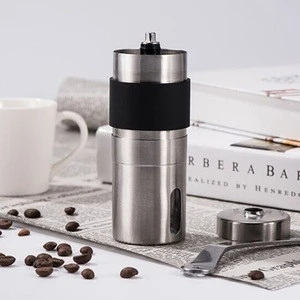 2018 new products Portable Conical Burr Mill Manual Stainless Steel Hand Crank Coffee Bean Grinder