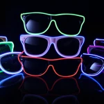 2018 New Products Wholesale Colorful Led EL Wire Glasses For Party