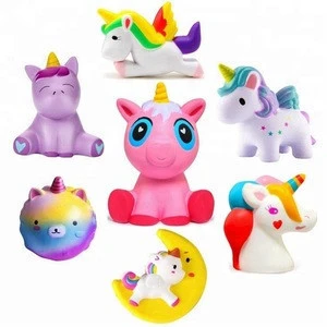 2019 Amazon Hot Sale squishies wholesale Soft Custom Slow Rising Jumbo Kawaii Unicorn Squishy Toy