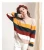 Import 2019 Autumn / Winter new retro striped sweater women loose lazy ins wind knit bottoming shirt set half high collar sweaters from China