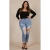 Import 2019 new arrivals women plus sizes destroy big broken denim jeans from China