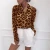 Import 2019 Women Leopard Print Tops V Neck Chiffon Blouse from China