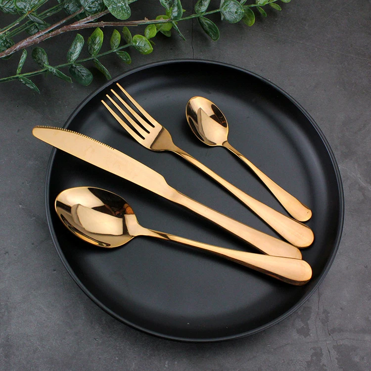 2020 New Arrival Wholesale Factory Design Stainless Steel Tableware Flatware Set