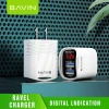 2020 new Bavin dual USB ios android 5V 2.1A mobile phone charger with LED display mobile phone charger