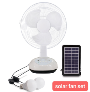 2020 New design 14 inch rechargeable solar powered fan with led light