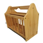 2020 new style bamboo magazine rack basket bamboo organizer