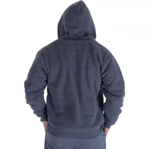 2021 Fashionable warm zipper thickened Mens fleece Hooded jacket