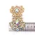 Import 2021 Wholesale Custom clasp buckle Wedding Bridal Interlocking Rhinestone Buckle from China