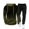 2023 New Style Mens Sports Hoodies Set Daily Casual Jogging Outfits Hooded Sweatshirts and Elastic Sweatpants Fashion Tracksuit