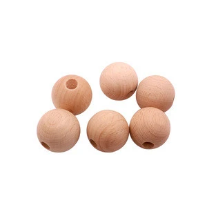 20mm Round Wooden Ball Natural Beech Wooden Bead For Sale