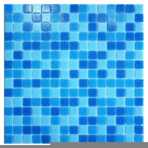 20X20 Blue Glass Swimming Pool Mosaic Tile Art