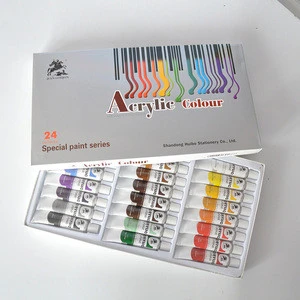 24 colors acrylic paint set, water resistance, corrosion resistance