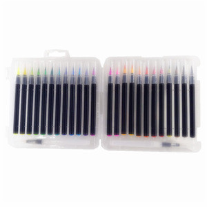 24+2 PP Box Watercolor Brush Art Markers Soft Tip Watercolor Brush Marker Pen