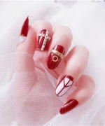 24pcs/box DIY 3D False Nails Artificial fingernail D series