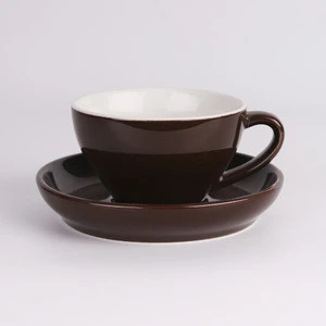 250CC ceramic color glaze coffee cup &amp; saucer porcelain tea cup &amp; saucer