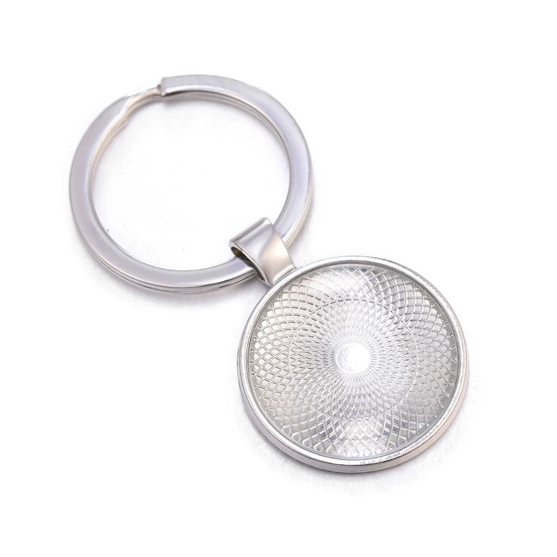 25mm double side Pendant Tray custom personalized fashion Jewelry pendant metal charm key chain tag pendant metal keychain