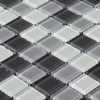 25x25 New Products Grey Mix Crystal Glass Mosaic Tile