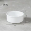 2.75" porcelain mini dish super white color ceramic dish 60 ml capacity mini bowl sauce salad dish