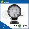 27watts 1950lm CE round automobile light led work lamp, flood beam pattern, auto lighting system for heavy duty hard work