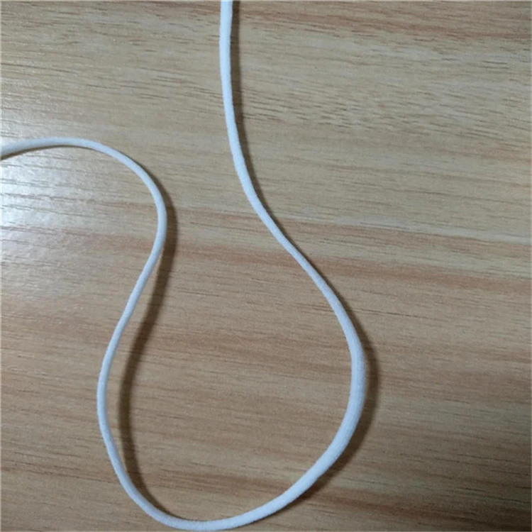 2mm flat elastic-rope hanging high spandex ear belt disposable elastic band