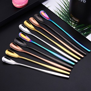 304 stainless steel square head iced tea cocktail stirring spoon