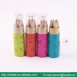 3.5 inch 6pcs natural rainbow colour pencil set with sharpener promotional mini color pencil