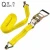 Import 38mm 3Ton Heavy duty plastic handle Ratchet Tie Down Strap with double J hooks from China