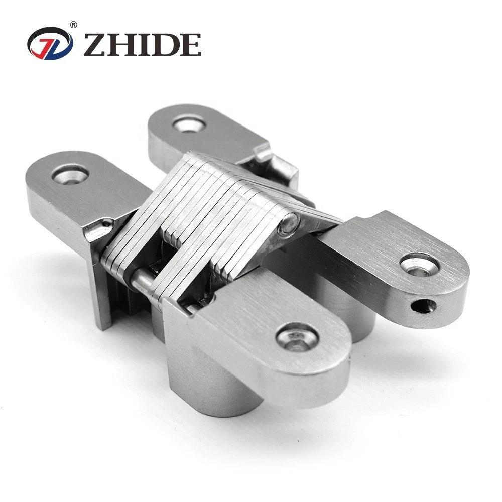 3D adjustable zinc alloy concealed cross hinges furniture hardware