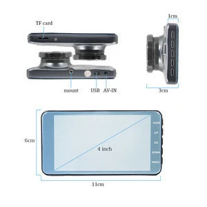 4 Inch Display Car Black Box Dual Lens Car Camera Black Box