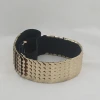4.5cm width fish scale  two pieces joint buckle elastic band big metal waist belts