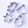 4pcs Christmas Cookie Cutter Custom Cookie Cutters