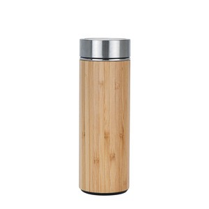 500ML Customized Logo Eco-friendly Bamboo Termos Vacuum Flask For Cold and Hot Drinks