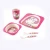Import 5pcs/set animal zoo baby Plate bow cup Forks Dinnerware feeding Set 100% bamboo fiber Baby children from China