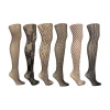 6 Styles Women Fishnet High Waist Tights Patterned Fishnets Stockings Small Hole