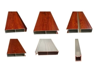 6063 T5 wooden grain aluminum sliding window profile