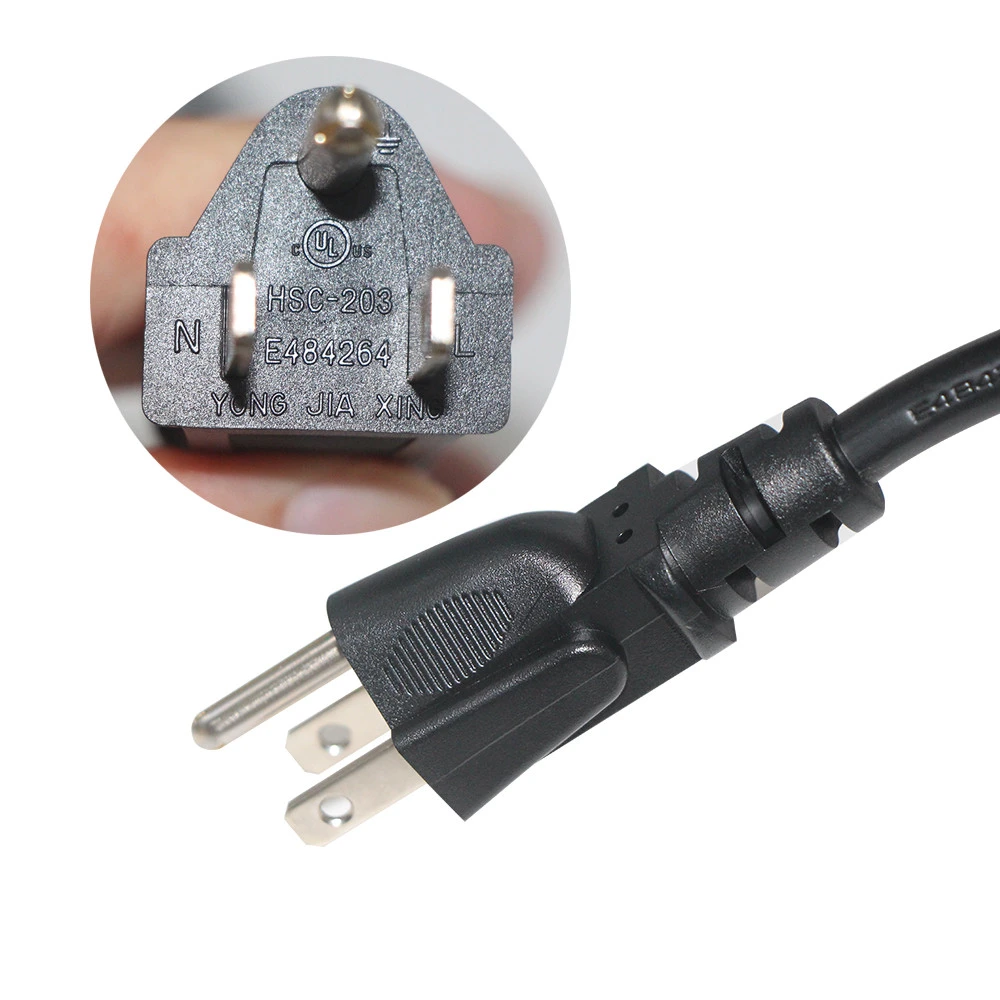 6FT US extension cords NEMA 5-15P to IEC C13 Plug 6Ft SVT 18AWG Power cord