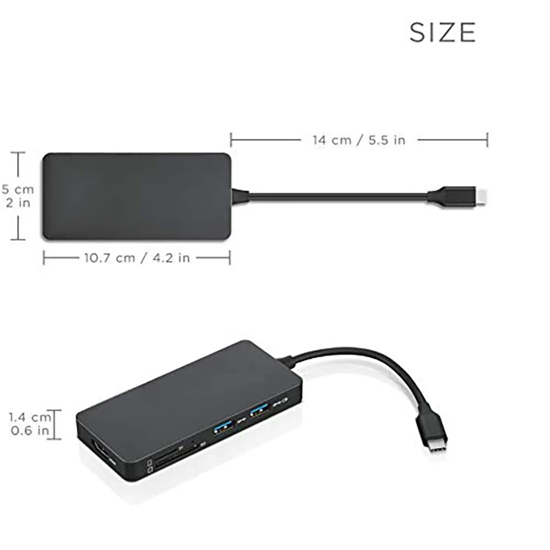 7 Ports USB C Hub 4k HD-MI USB 3.1 Docking Station USB Multi Hub For Macbook For HUAWEI