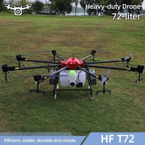 72 Liter Large Payload Remote Control Uav High Efficiency Agricultural Spraying Drone