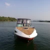 7.3m mini luxury fiberglass cabin speed boat with outboard engine for sale